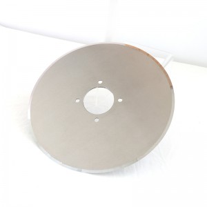 Circular top dish upper slitting machine knife bottom round slitter rewinder blade inlaid carbide ring